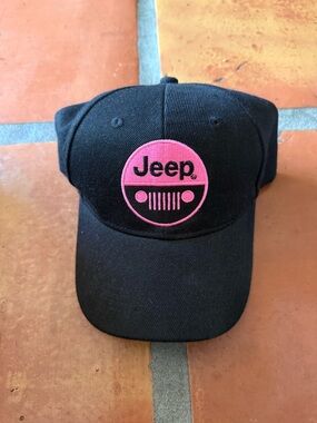 Jeep Black Hat with Pink Logo